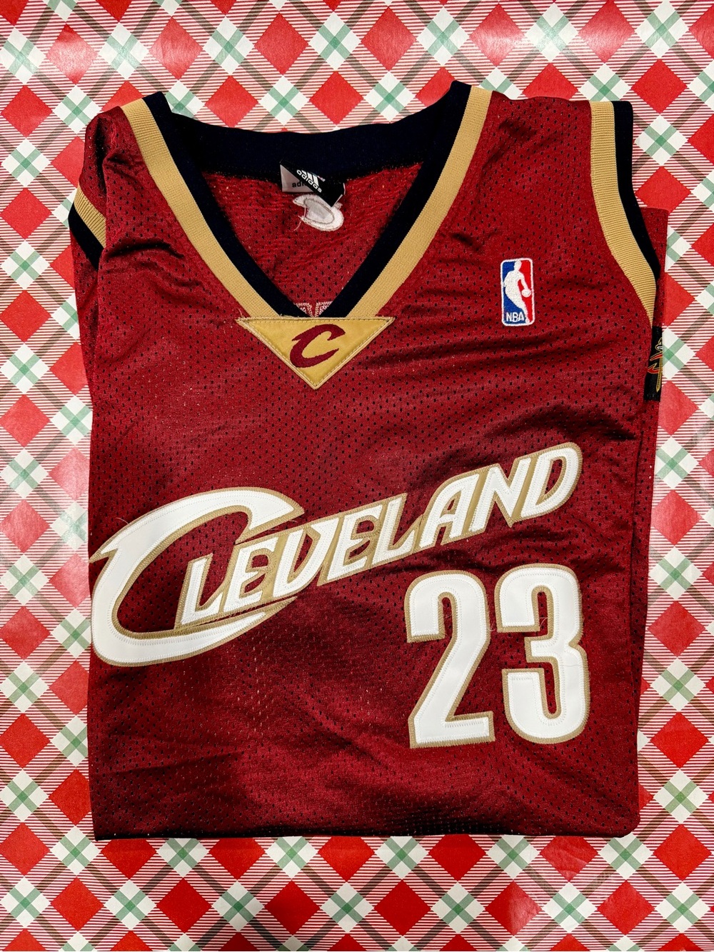 adidas Lebron James Cleveland Cavaliers NBA Basketball Jersey with Navy Trim